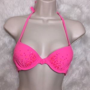 34A sequin push up bikini top